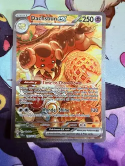 Pokemon Sv07: Stellar Crown Holo Dachsbun ex 169/142 SIR NM - Image 1