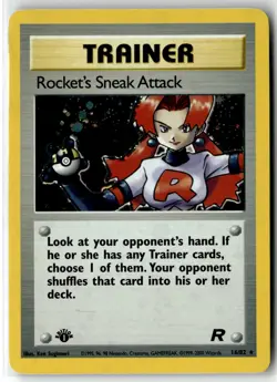 Rocket's Sneak Attack ⭐ 16 Holo Rare Team Rocket 2000 Pokemon 1st Edition NM/LP - Image 1