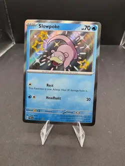 Slowpoke 116/091 Shiny Rare Pokemon Paldean Fates NM - Image 1