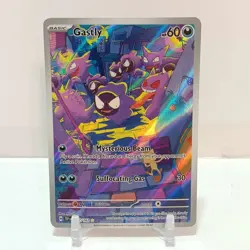 Pokemon Gastly 177/162 LP+ Temporal Forces Illustration Rare - Image 1