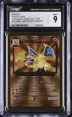 2021 POKEMON CELEBRATIONS METAL #4 CHARIZARD CGC 9 - Image 1