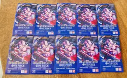 One Piece OP14 The Azure Sea’s Seven Sleeved Booster Pack Lot Of 10 - In Hand - Image 1