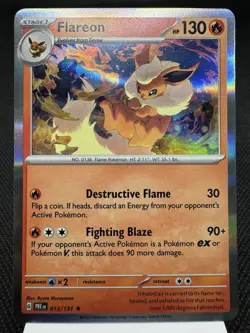 Flareon 013/131 - Holo Rare - Prismatic Evolutions Pokemon Card MINT - Image 1