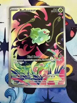 Pokemon TCG Bulbasaur Mega Evolution Illustration Rare Card 133/132 - Image 1