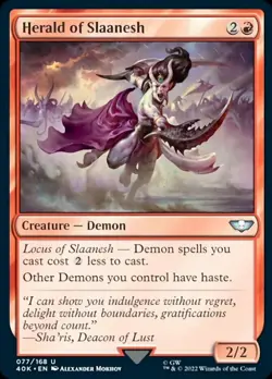 1x Herald of Slaanesh NM-Mint, English Commander: Universes Beyond: Warhammer 40 - Image 1