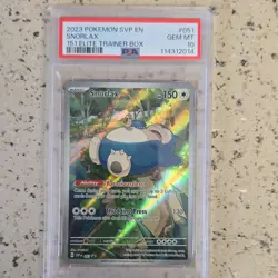 Pokemon Snorlax 051 Scarlet & Violet Promo Holo PSA 10 Full Art English TCG - Image 1