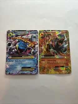 Mega EX Pokemon Lot (2) M Blastoise EX + M Houndoom EX Ultra Rare NM - Image 1