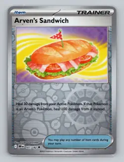 Arven's Sandwich 161/182 Reverse Holo Destined Rivals DRI Pokemon Scarlet Violet - Image 1
