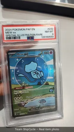 2024 POKEMON PAF ENPALDEAN FATES SPECIAL ILLUSTRATION RARE 232 MEW EX PS G2U - Image 5