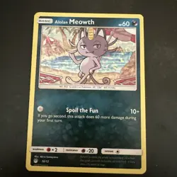 Alolan Meowth 10/12 Pokemon Mcdonalds 2019 Holo - Image 1