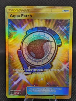 Pokemon TCG Guardians Rising Aqua Patch 161/145 Holo Secret Rare - Image 1
