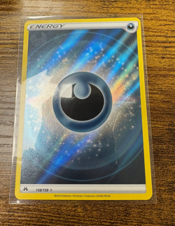 Textured Darkness Energy 158/159 | Pokemon TCG S&S Crown Zenith | Holo | NM-M - Image 1