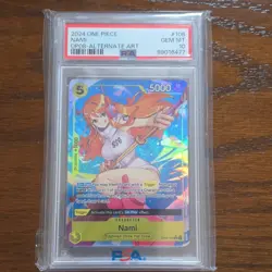 Bandai One Piece Nami OP08-106 Two Legends Alt Art Foil PSA 10 2024 - Image 1