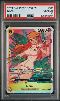 2024 ONE PIECE OP08-TWO LEGENDS #106 NAMI PSA 10 - Image 1