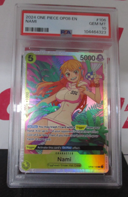 2024 One Piece Two Legends OP08 Nami Card #106 PSA 10 - Image 1