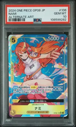 2024 ONE PIECE JPN OP08-TWO LEGENDS ALTERNATE ART #106 NAMI PSA 10 - Image 1