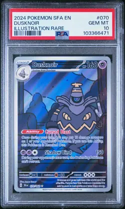 PSA 10 Dusknoir 070/064 Shrouded Fable Illustration Rare Pokemon Card - Image 1