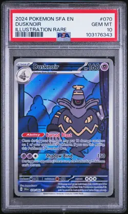 PSA 10 GEM MINT Dusknoir 070/064 Shrouded Fable Illustration Rare Full Art Holo - Image 1