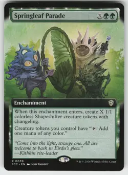 Springleaf Parade (Extended Art) Commander: Lorwyn Eclipsed 39 R NM MTG - Image 1