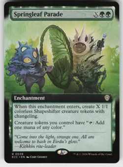 Springleaf Parade (Extended Art) Commander: Lorwyn Eclipsed 39 R NM MTG - Image 1