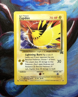 Pokemon Cards: Zapdos 23 WOTC Black Star Promo Regular TCG LP - Image 1