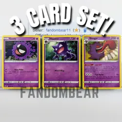 GENGAR GASTLY HAUNTER 3 CARD EVOLUTION SET 2021 SWSH Chilling Reign HOLO Pokemon - Image 1
