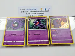 GENGAR GASTLY HAUNTER 3 CARD EVOLUTION SET 2021 SWSH Chilling Reign HOLO Pokemon - Image 4