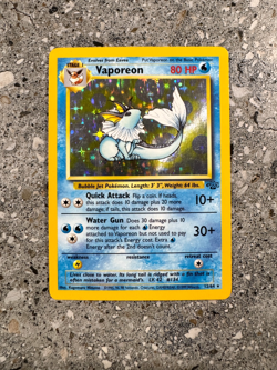 Pokemon TCG Cards Vaporeon 12/64 Jungle Holo Rare EXC - Image 1