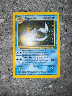 Pokemon TCG Cards Vaporeon 12/64 Jungle Holo Rare EXC - Image 3
