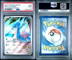 PSA 9 Misty’s Lapras 194/182 Pokemon TCG Destined Rivals Illustration Rare - Image 3
