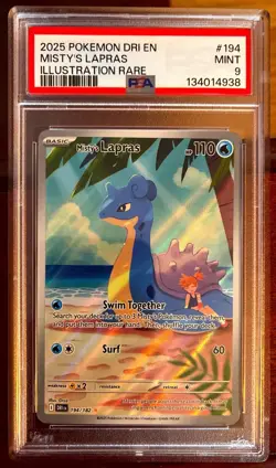 Pokemon TCG Misty's Lapras Destined Rivals 194/182 PSA 9 - Image 1