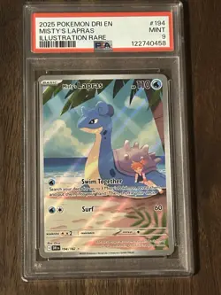 Pokemon TCG Misty's Lapras Destined Rivals 194/182 Mint Condition PSA 9 - Image 1