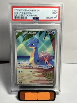 Pokemon TCG Misty's Lapras Destined Rivals 194/182 PSA 9 - Image 1