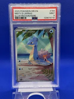 Pokemon TCG Misty's Lapras Destined Rivals 194/182 Mint Condition PSA 9 - Image 1