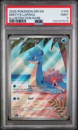Pokemon TCG Misty's Lapras Destined Rivals 194/182 PSA 9 - Image 1