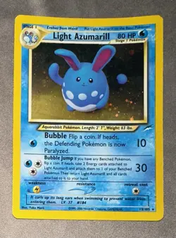 Pokemon TCG LIGHT AZUMARILL Card NEO DESTINY Set 13/105 - Image 1