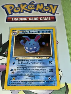 Pokemon TCG Light Azumarill Holo Rare Unlimited Card 13/105 Neo Destiny - Image 1
