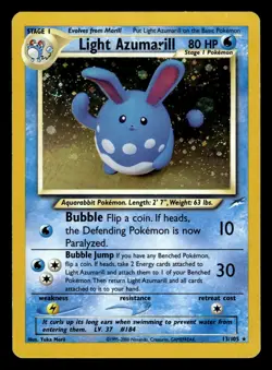 Light Azumarill 13/105 Holo Rare Neo Destiny Pokemon Card - Image 1