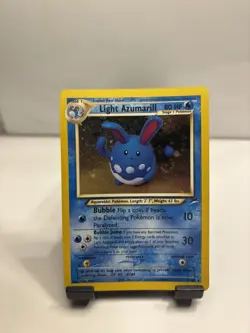 Pokemon TCG Light Azumarill Neo Destiny Holo Card 13/105 Unlimited Rare SWIRL - Image 1