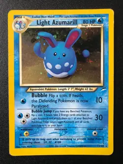 Light Azumarill 13/105 Neo Destiny set 2002 Pokemon holo rare card - Image 1