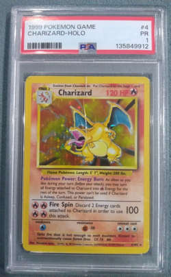 PSA 1 PR 1999 Base Set Charizard 4/102 Holo Foil Pokemon WOTC Unlimited - Image 2