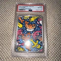 2024 POKEMON TWM EN #186 TATSUGIRI ILLUSTRATION RARE PSA 8 - Image 1