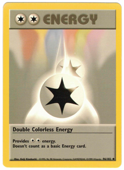 Double Colorless Energy 96/102 Base Set Regular Uncommon Vintage Pokemon Card - Image 1