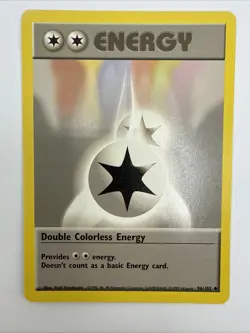 Double Colorless Energy 96/102 Base Set Regular Uncommon Vintage Pokemon Card - Image 3