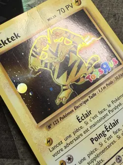 2016 Pokemon Electabuzz XY Evolutions Toys R Us Holo Promo 41/108 French DAMAGED - Image 3