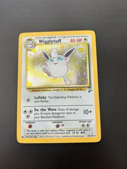 Pokemon TCG Wigglytuff Base Set 2 Holo 19/130 LP WOTC Unlimited 1999 Rare - Image 1
