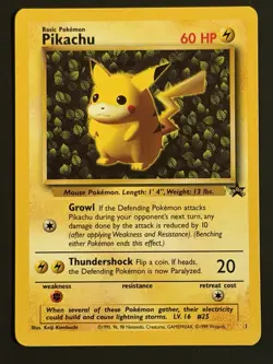 Pokemon Card Pikachu 1 Black Star Promo WOTC - NM - Image 1