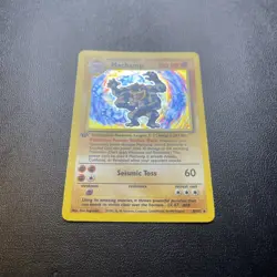 Pokemon Machamp Base Set 1st Edition Holo Card 8/102 - Image 4