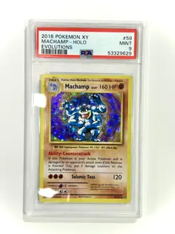 Pokemon TCG Evolutions 59/108 Machamp Holo PSA 9 ENGLISH - Image 1
