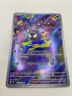 Pokemon TCG illustration rare Gastly 177/162 Sv05: Temporal Forces Holo - Image 1